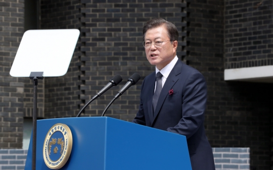 Moon calls for 'bigger democracy' in S. Korea on historic uprising anniversary