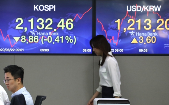 Seoul stocks open lower on increasing COVID-19 cases