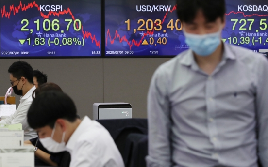 Seoul stocks edge down over Hong Kong security law