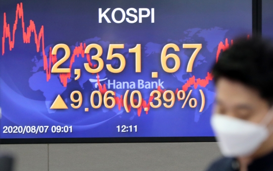 Seoul stocks bask in week-long gain to hit nearly 2-year high on stimulus hope