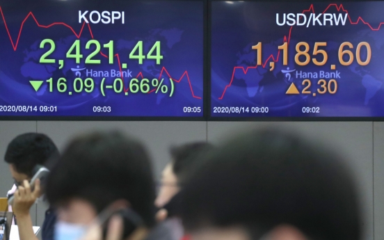 Seoul stocks open tad lower on profit-taking