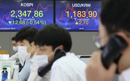 Seoul stocks open lower on Wall Street losses