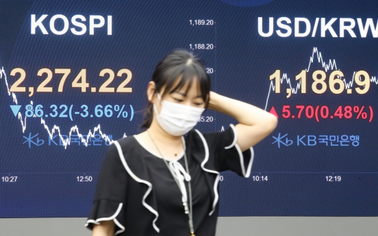 Seoul stocks dip over 3% on rising COVID-19 fears, recovery concerns