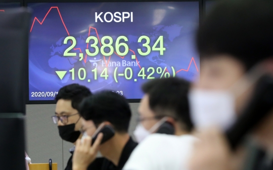 Seoul stocks open tad lower on Wall Street losses