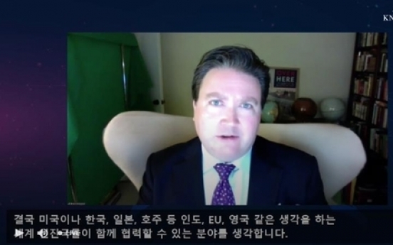 S. Korea, US, Japan should work together against assertive China: Knapper