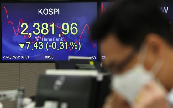 Seoul stocks open lower on Wall Street losses