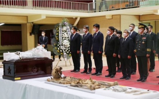 S. Korea, China hold ceremony repatriating 117 sets of Chinese troop remains