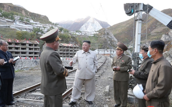 NK leader visits mining town under recovery from typhoon damage