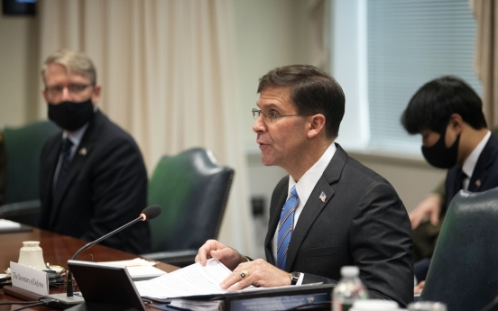 Esper says equitable burden-sharing necessary for 'stable stationing' of US troops