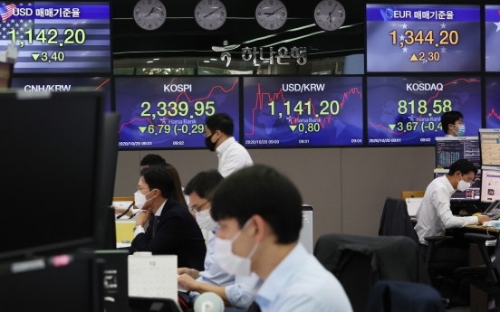 Seoul shares open nearly flat amid stalled US stimulus talks