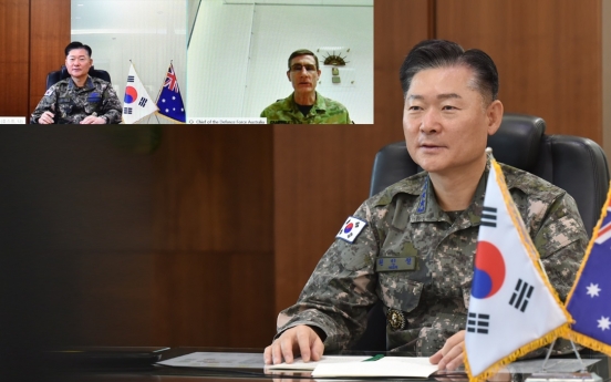 S. Korean, Australian military chiefs agree to beef up cooperation