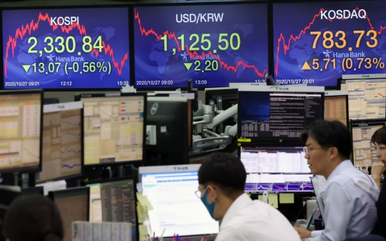 Seoul stocks sink over 2.5% on massive foreign sell-offs