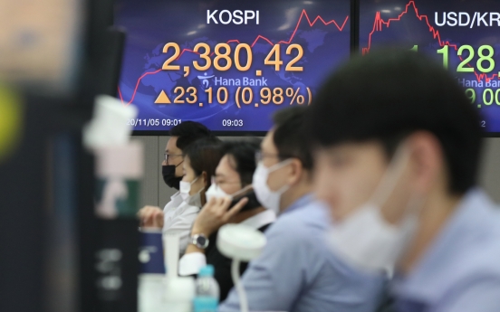 Seoul stocks open sharply higher despite US election limbo