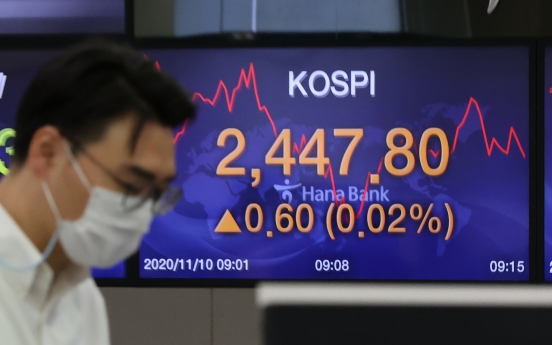 Seoul stocks open nearly flat despite Dow's COVID-19 vaccine rally