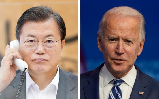 Moon, Biden reaffirm commitment to alliance, cooperation on global issues