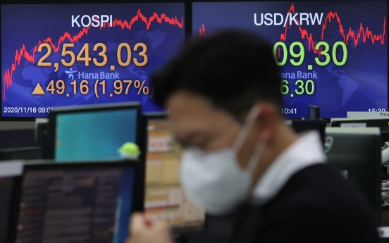 Seoul stocks hit almost 3-year high on chip rally, vaccine hopes