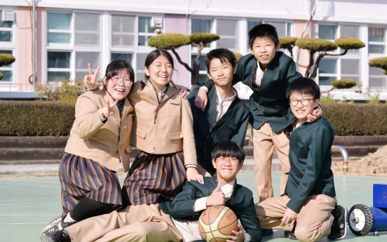 Hanbok-inspired school uniforms worn at two schools