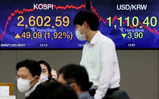 Seoul stocks near all-time high on foreigners' buying spree