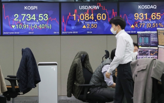 Seoul stocks open lower on Wall Street losses