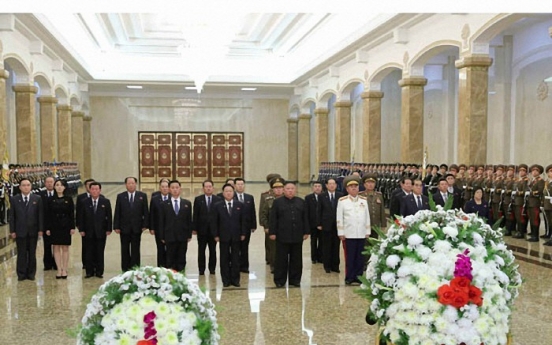 NK leader visits mausoleum to mark late father's death anniversary