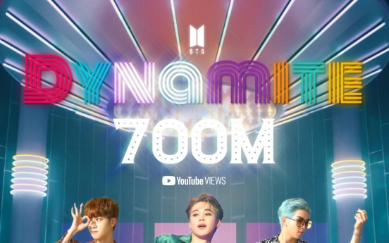 'Dynamite' becomes 6th BTS music video to hit 700m YouTube views