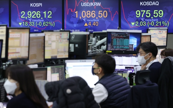 Seoul stocks open lower on virus concerns, profit-taking