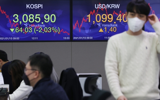 Seoul stocks tumble on profit-taking