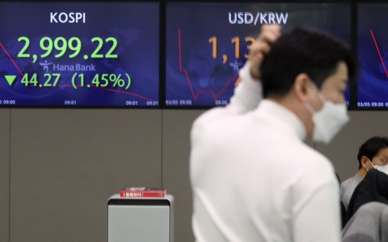 Seoul stocks open lower on inflation concerns