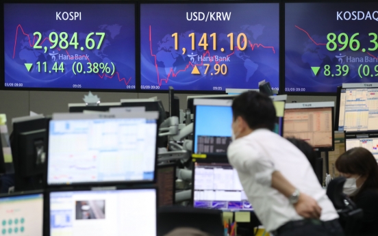 Seoul stocks open lower on inflation concerns