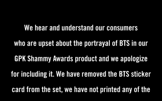 US trading card company under fire for violent caricature of BTS