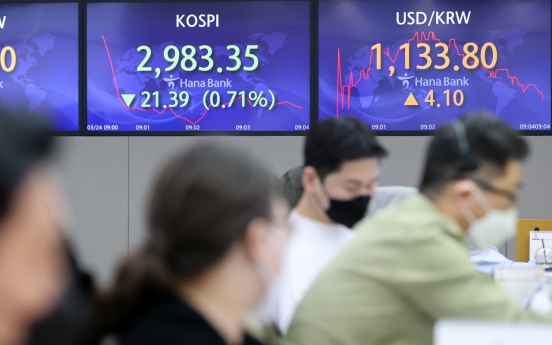 Seoul stocks open lower on inflation doubts