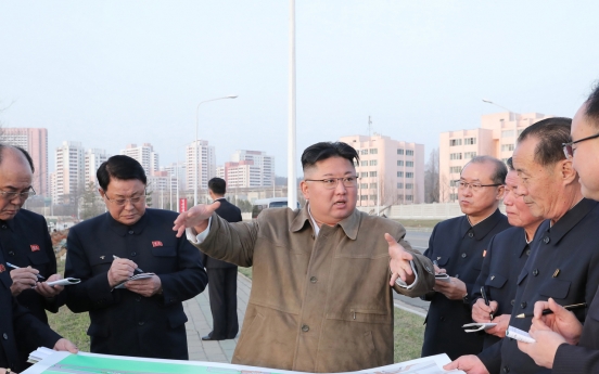 NK leader visits construction site for riverside flats again in week