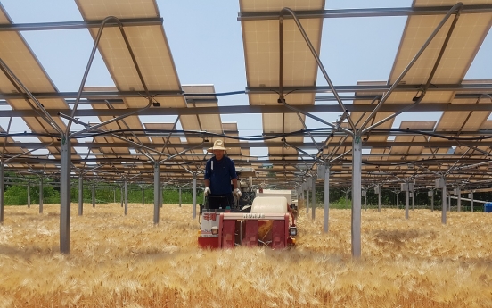 Hanwha to study building solar panels above crops