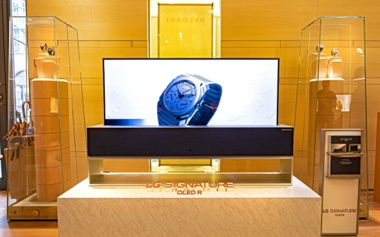 LG Electronics teams up with Bvlgari for rollable TV marketing