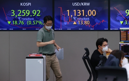 Seoul stocks open lower on Fed's hawkish comment