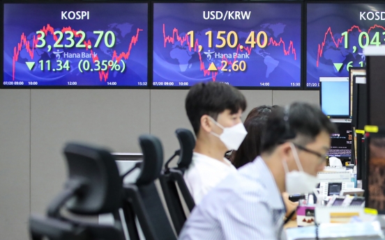 Seoul stocks down for 3rd day on virus concerns