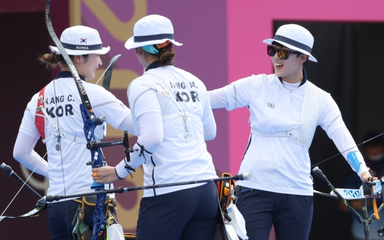 [Tokyo Olympics] On cloud nine: S. Korea wins 9th consecutive gold in women's archery team event