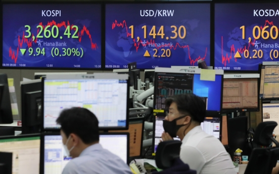 Seoul stocks down for 3rd day after choppy trading