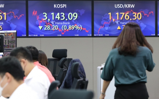 Seoul stocks down for 8th day on disappointing Chinese economic data