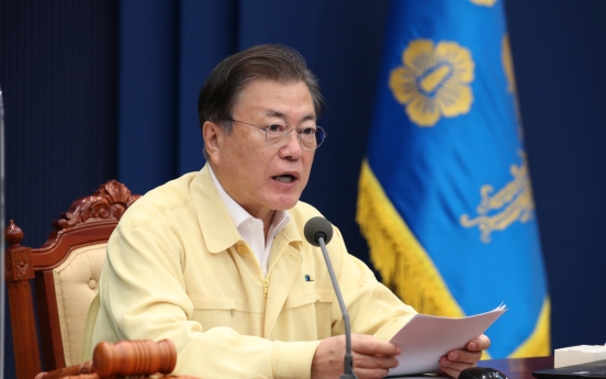 Moon vows continued efforts through his term for response to pandemic, other challenges