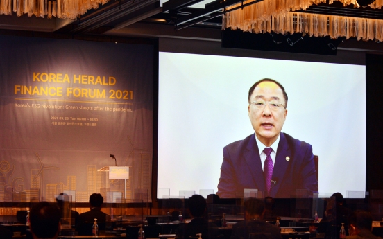 [KH Finance Forum] S. Korea to promote ESG policies with support, not regulation: finance minister
