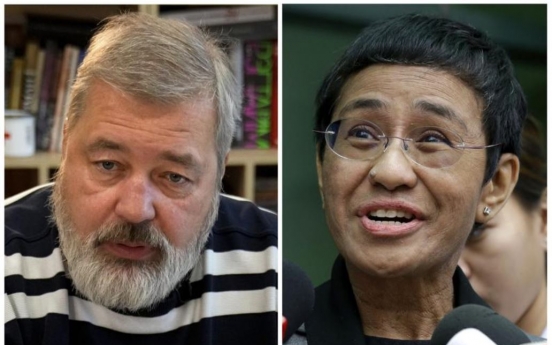 Journalists from Philippines, Russia given Nobel Peace Prize