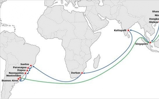 HMM to launch new service linking S. Korea, S. America in December