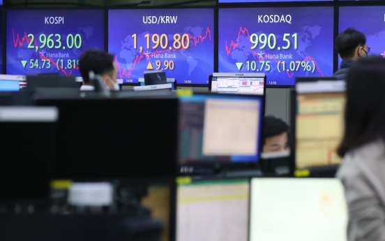 Seoul stocks sink to 3-month low amid virus scare