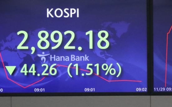 Seoul stocks hit 7-week low on inflation risk