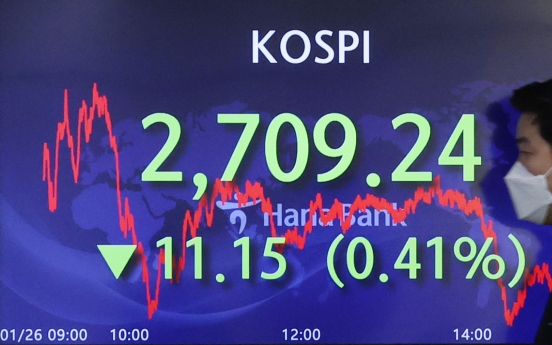 Seoul stocks open steeply lower on FOMC results, Russia-Ukraine risk