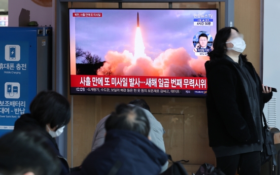 N. Korea fires 1 apparent ballistic missile toward East Sea: S. Korean military