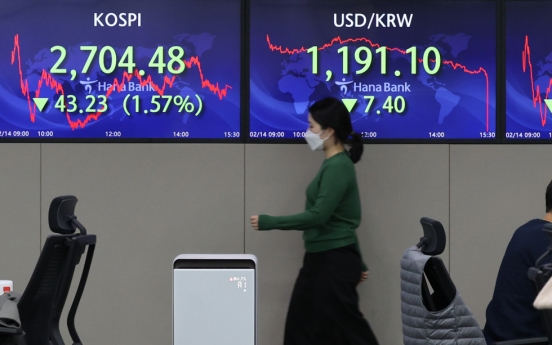 Seoul stocks down for 2nd day on US-Russia tensions