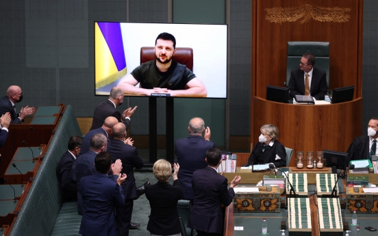 Zelenskyy to deliver virtual address to S. Korean lawmakers