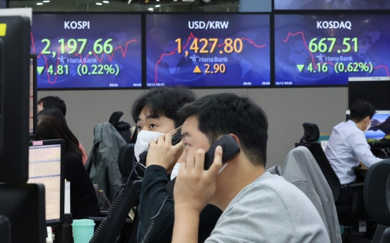 Seoul shares open lower amid recession fears